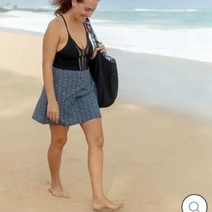 RipSkirt Beach Skirt Quick Wrap Skirt Swim Cover Up Black Pearl Batik Travel L